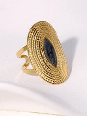 Vintage Style 1pc Beading Stainless Steel Ring