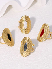 Vintage Style 1pc Beading Stainless Steel Ring