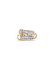 1pc Statement Multi Ring Mixed Metals Gold Interlocked Stackable Rings