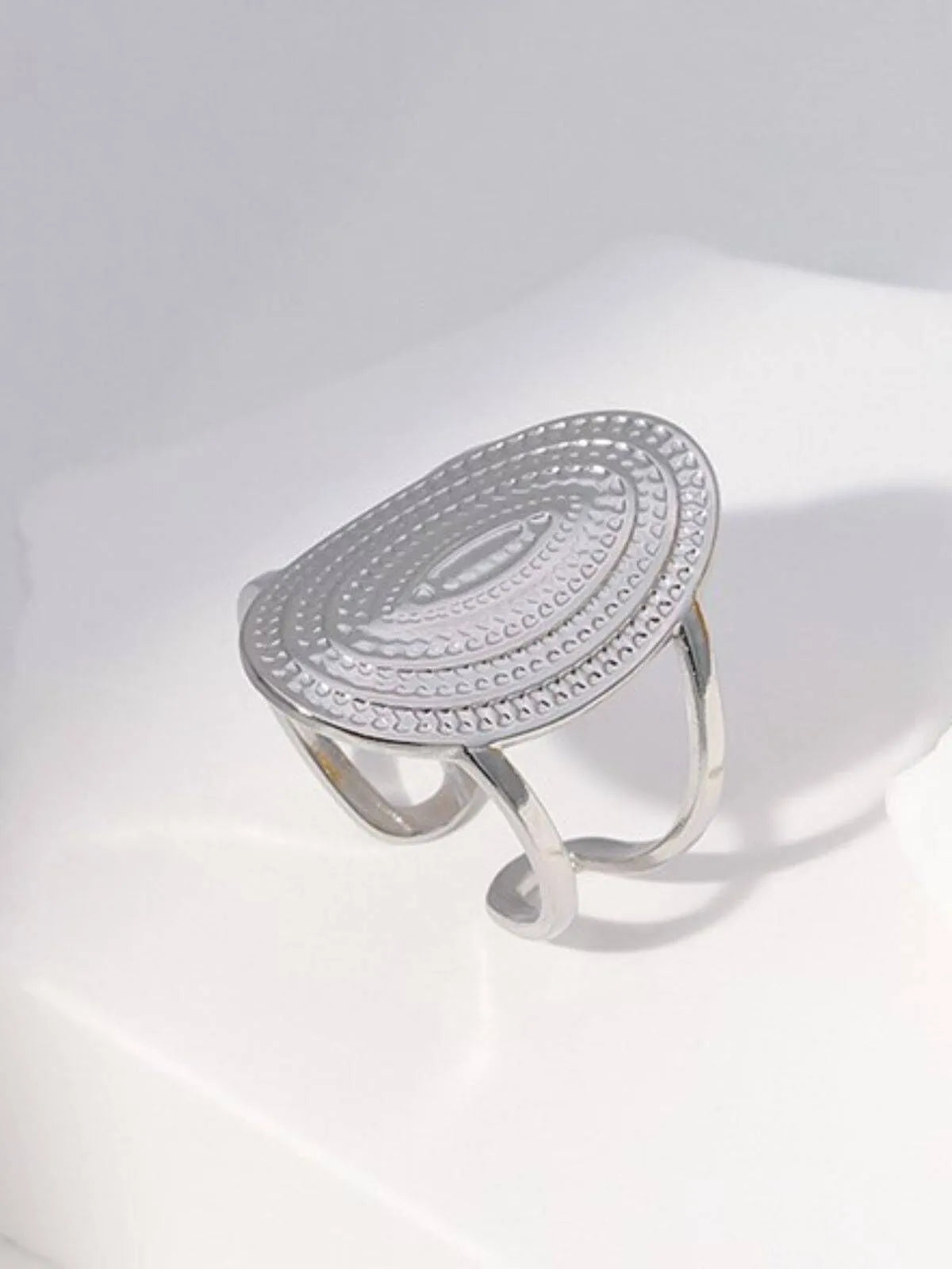 Western Style 1pc Stainless Steel Ring