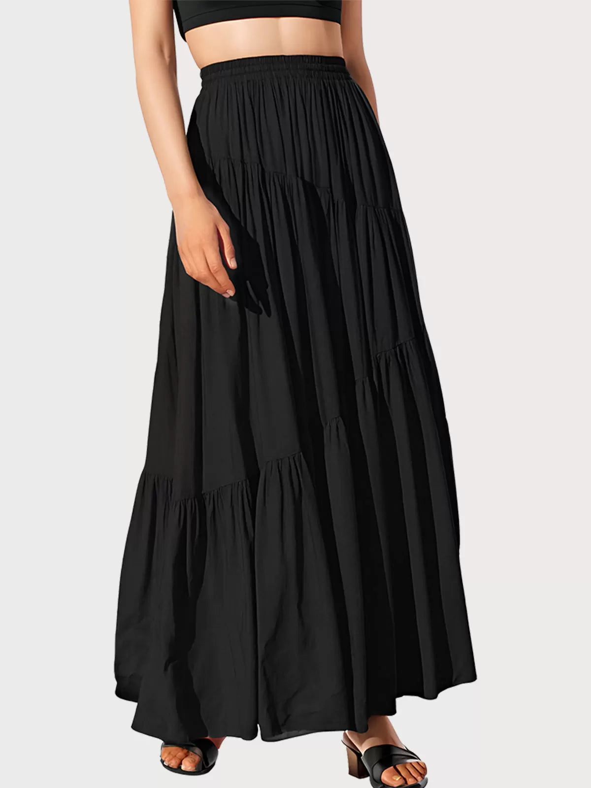 Wrinkle Medium Rise Skirt