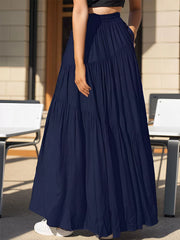 Wrinkle Medium Rise Skirt