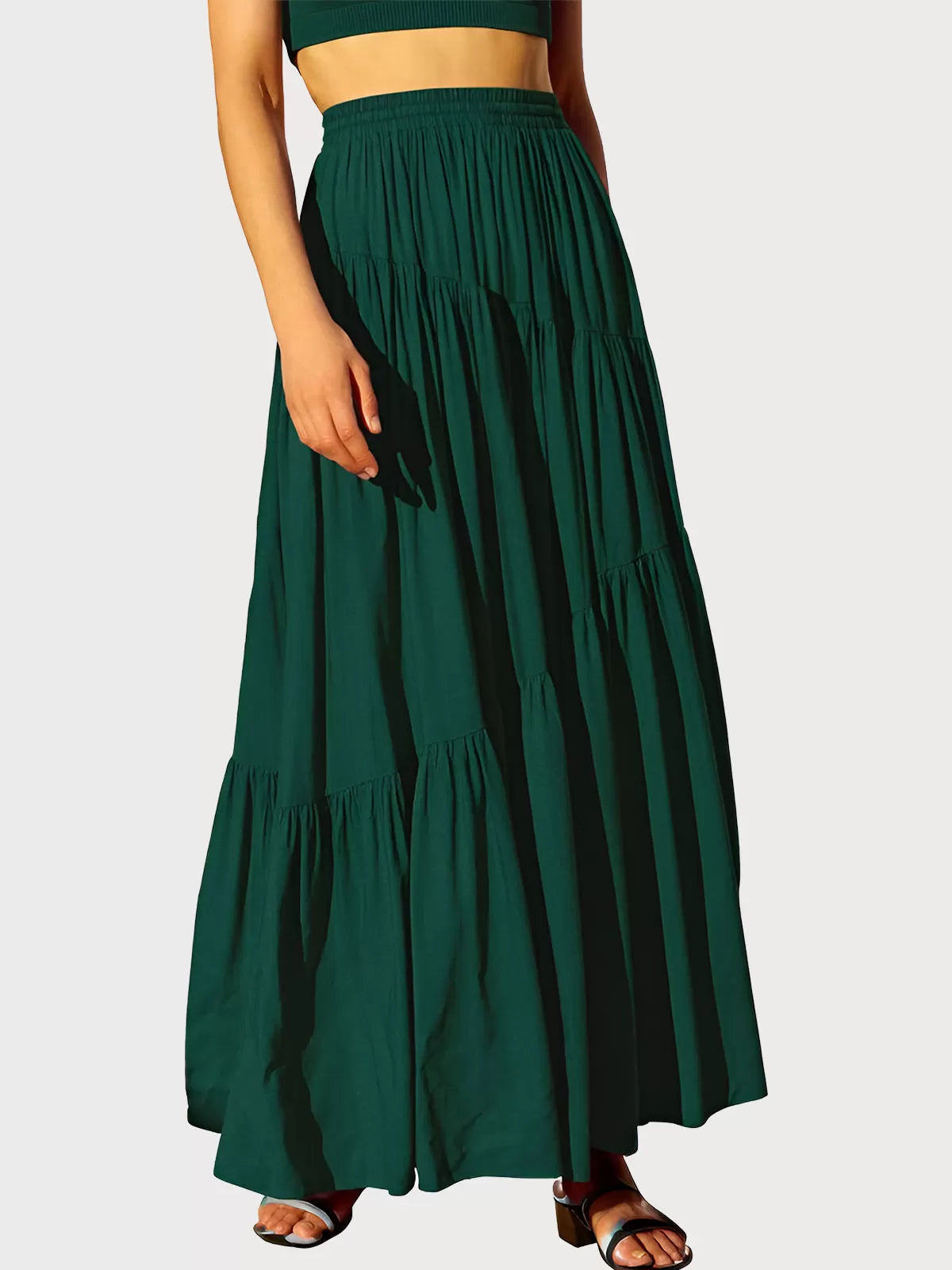 Wrinkle Medium Rise Skirt