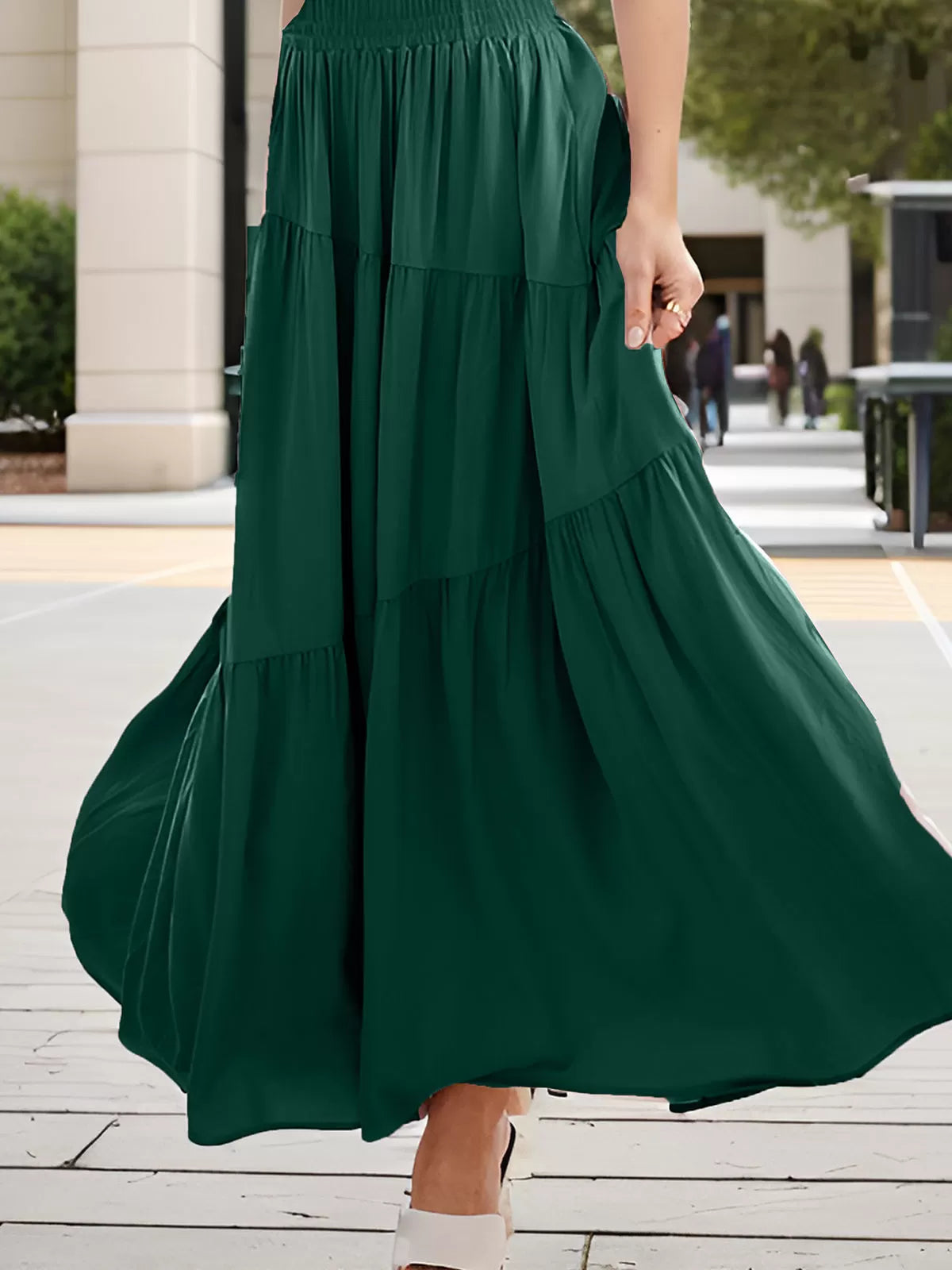 Wrinkle Medium Rise Skirt